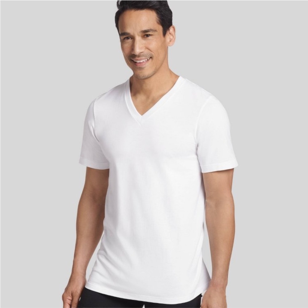 Jockey White V-Neck T-Shirt 3 Pack
